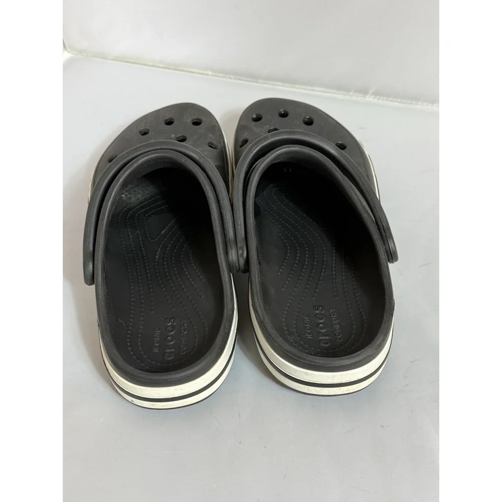 Crocs Unisex-Adult Bayaband Clogs Size M-8 W-10 Black/White #1333 Beach Summer